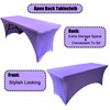 Dololoo Stretchable Tablecloths 6ft for Rectangle Tables with Open Back,