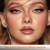 Boobeen Waterproof Liquid Eyebrow Pencils with 4-Fork Tips, 2-Pcs, Microblading