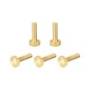 sourcing map Knurling Screws M5 x 20 mm Flat Brass
