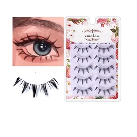 False Eyelashes, Natural Eyelashes, Short Eyelashes, Top Eyelashes, Popular, Handmade False Eyelashes, Actress Eyelashes, Thin Makeup, Lifestyle Makeup, 5 Pairs (M10)