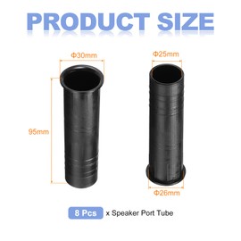 sourcing map 26mm x 95mm Speaker Port Tube Subwoofer Tube Bass Woofer Box 8pcs