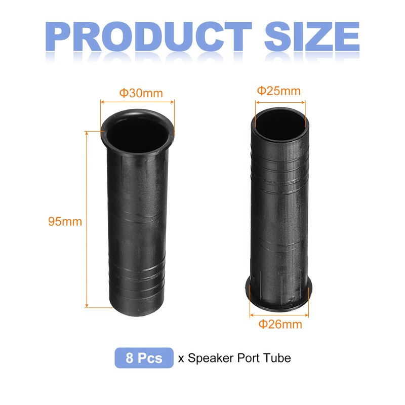 sourcing map 26mm x 95mm Speaker Port Tube Subwoofer Tube