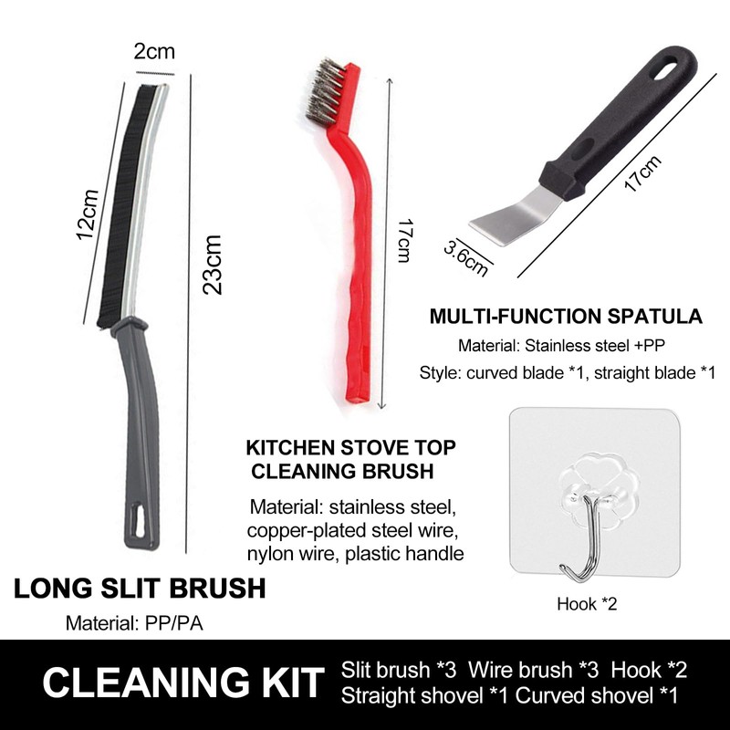 Mengger Joint Brush, 10 Pieces Split Cleaning Brush with Hard