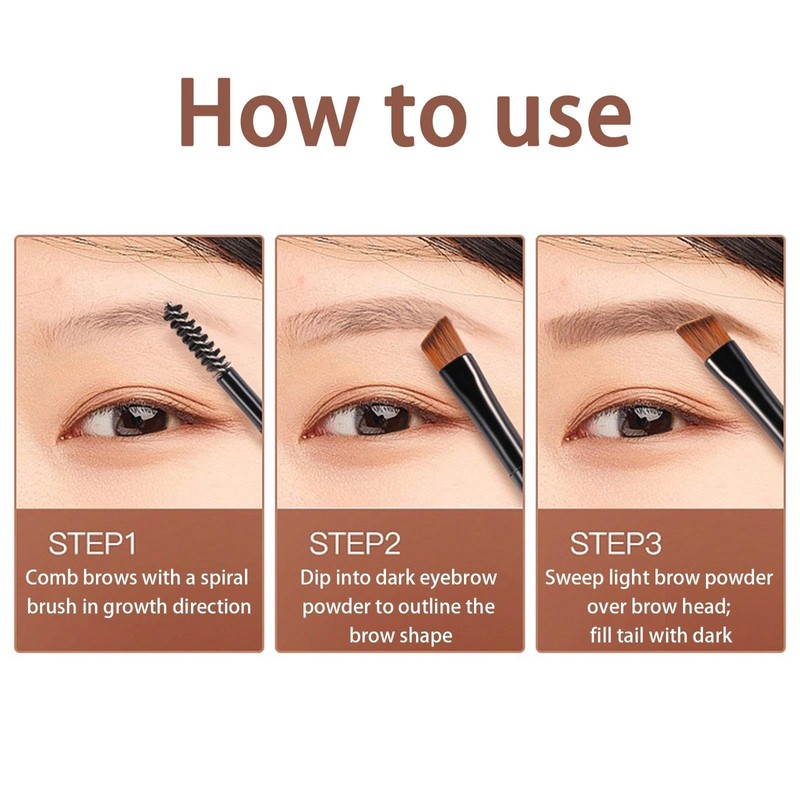 2-in-1 Eyebrow Powder Kit, Eyebrow Pomade – Includes Palette, Pencil,
