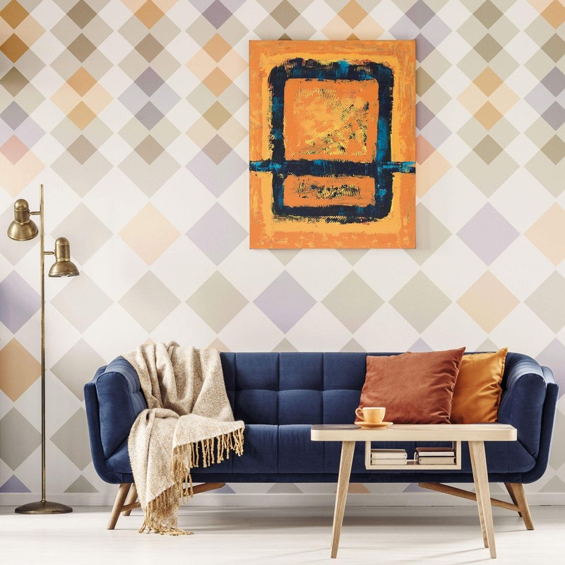 NAKLEO Tile Stencil for Painting, 15 x 15 cm, Carreau