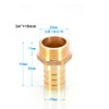 3PCS Brass Barbed Hose Fitting Coupler Connector 19mm to 3/4”