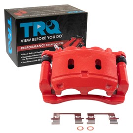 TRQ Performance Front Left Performance Brake Caliper Red Drivers Side Compatible with 2006-2013 INFINITI QX56 2014-2022 QX80 2006-2023 Nissan Armada 2008-2023 TITAN