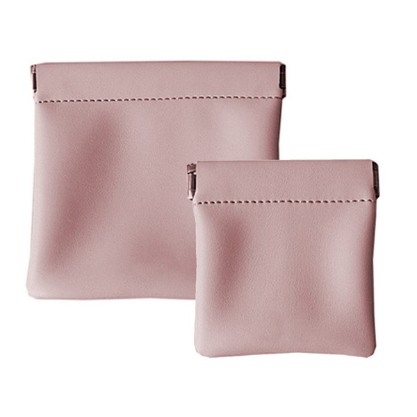 Leather Squeeze Coin Purse, Portable Small Change Pouch for Women
