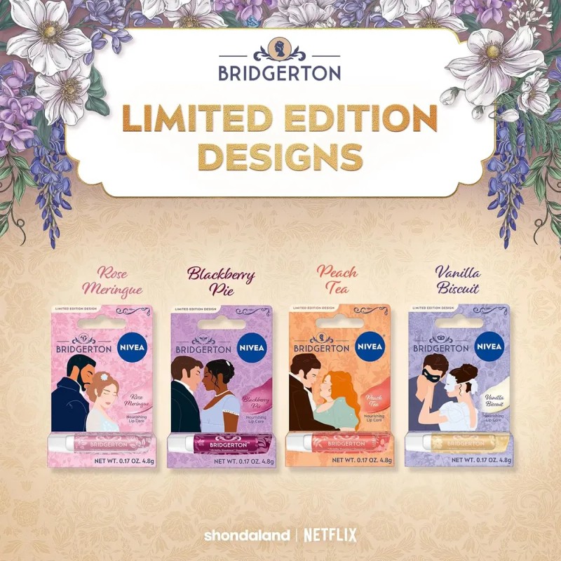Nivea Bálsamo Labial Bridgerton Edicion Limitada 4pack