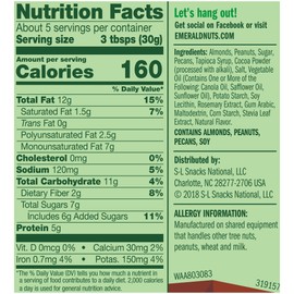 Emerald Nuts, Salty Sweet Chocolate Peanut Butter Mixed Nuts, 5.5 Ounce Resealable Bag