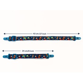 CrescentBay Adjustable Baby Bib Clip, Clips at Both Ends, Anti-Drop & Anti-Loss (Blue)