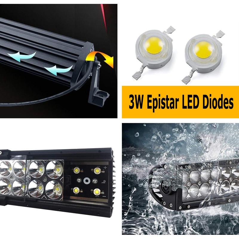 iJDMTOY Lower Grille 20-Inch LED Light Bar Kit Compatible with