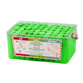Kid Made Modern 60 Count Pack of Sidewalk Chalk – Green
