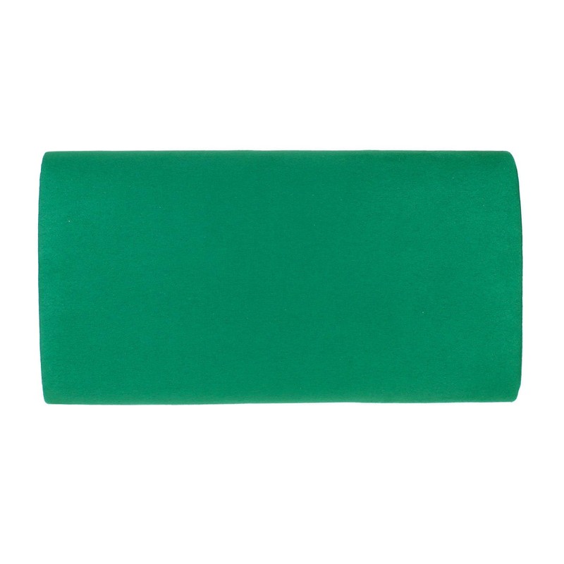 Girly Handbags Ladies Plain Faux Suede Clutch Bag, Green