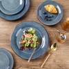 AmorArc Ceramic Dinnerware Sets, Handmade Stoneware Reactive Glaze Plates and