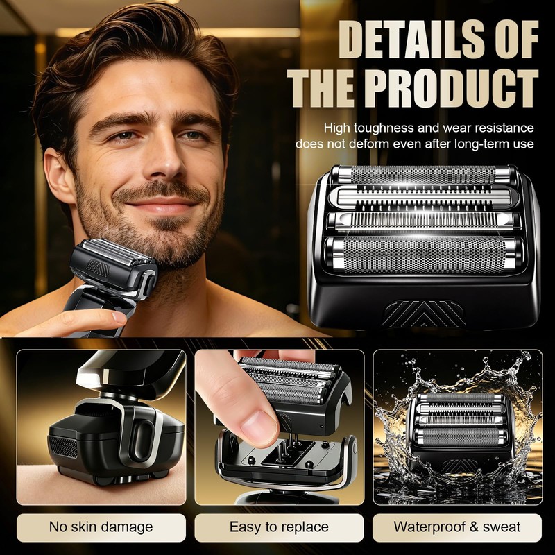 1-Pack Foil Head Compatible with Manscaped Chairman PRO