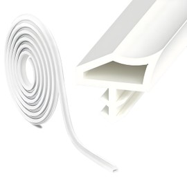 10 m Door Seal, Sound Insulation and Draught Excluder for Doors, Door Frame Seal for Wooden Frames, Moisture Protection, Collision Protection and Sound Insulation (White)