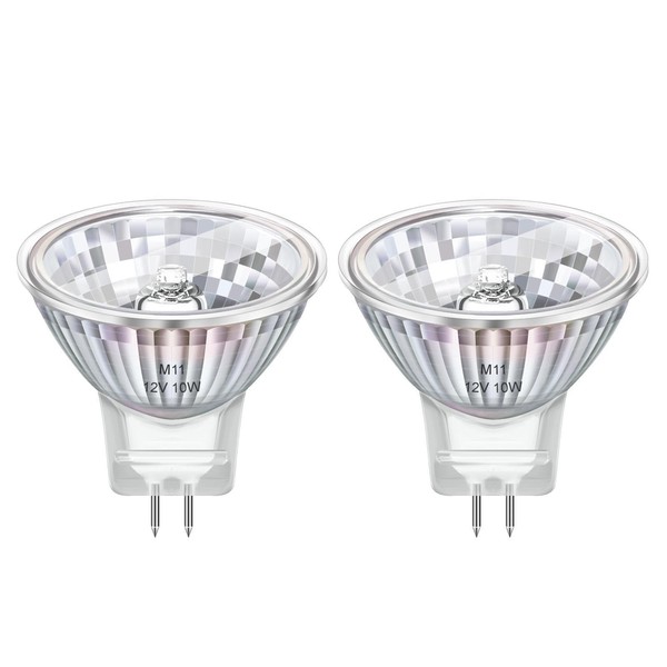 Blakapoo MR11 GU4 12V 10W Halogen Bulbs, GU4 Bi-Pin Base