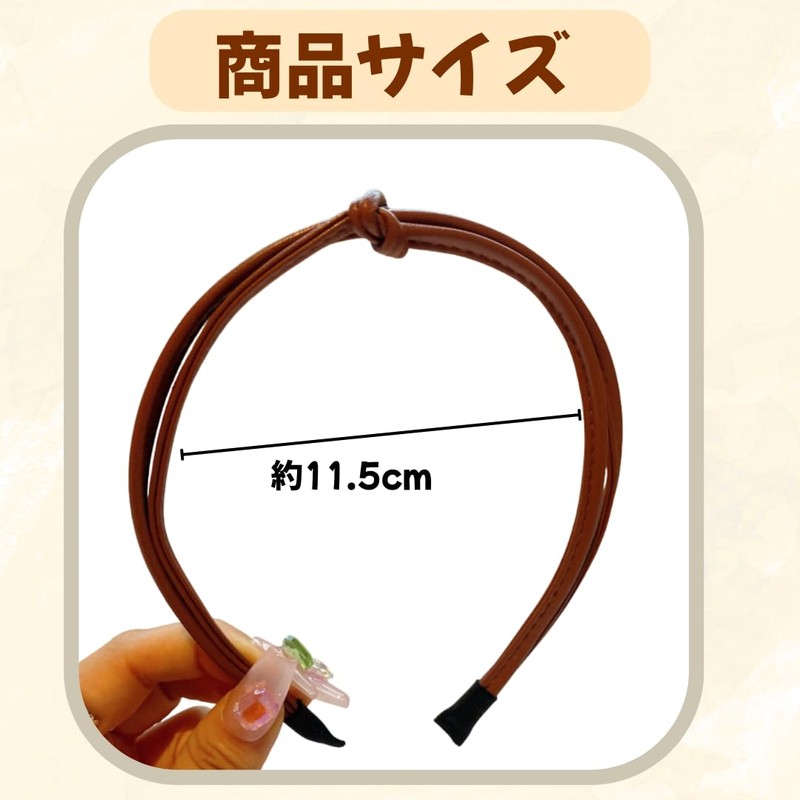 Headband Thin Faux Leather PU Leather Headband Knot Headband Hair