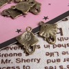 Wixine 100Pcs Stingray Charms Stingray Pendants Antiqued Silver Tone Double