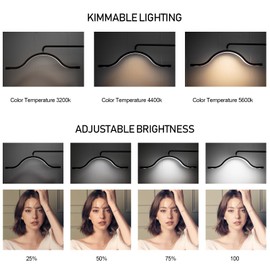 LMRXOFE Eyelash LED Floor Lamp Estheticians Light, Tattoo Light, Pmu Lamp, Facialist Moon Lamp, Lighting for Beauty Filming Content Creation (Black), FT-Y13