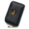 imeetu RFID Credit Card Holder, Small Leather Zipper Card Case
