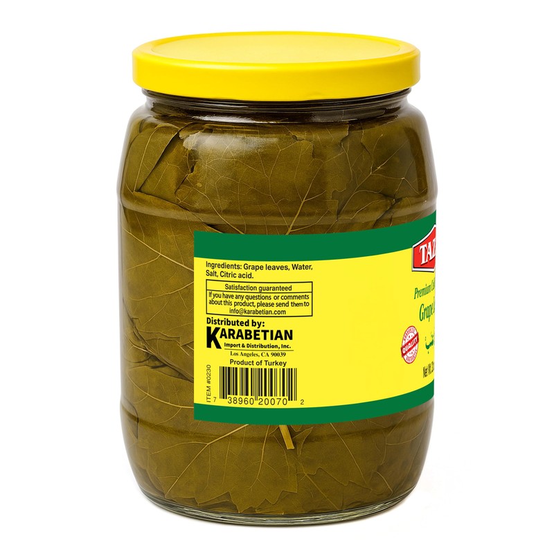 TAZAH California Style Turkish Grape Leaves in Jar – Vegan