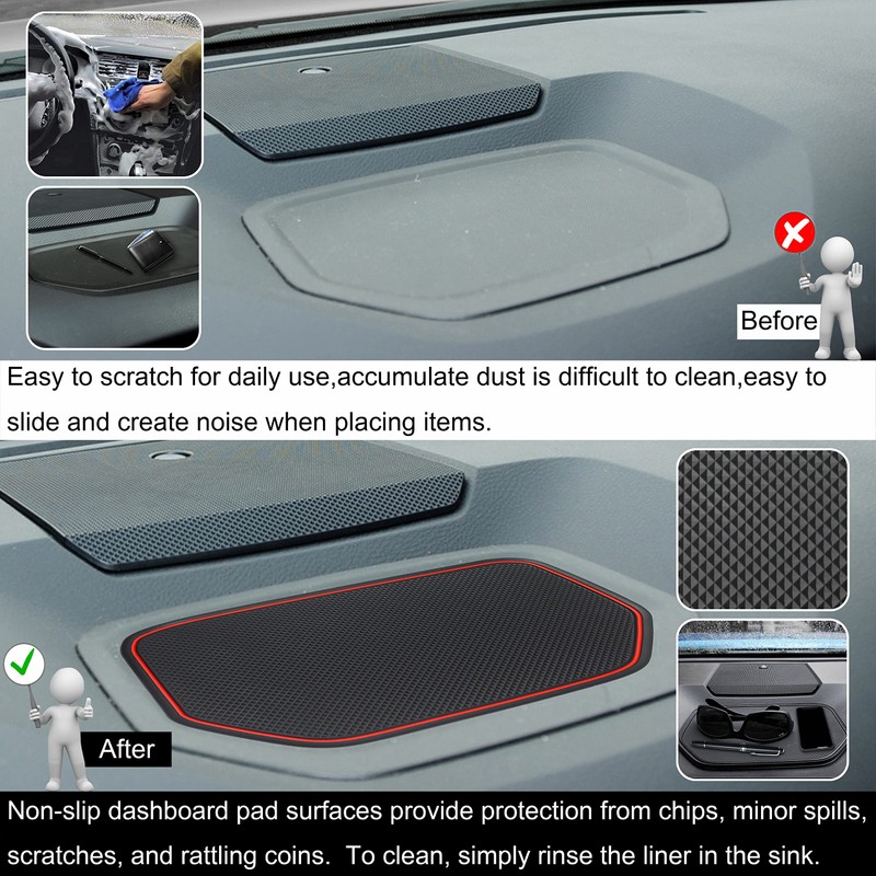 SENSHINE Silicone Dash Dashboard Cover Mat for Toyota Tundra Accessories