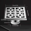 Shower drain, floor drain, stainless steel drain channel, siphon with
