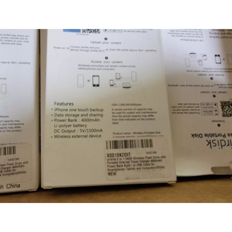 airdisk 2 in 1 64GB Wireless Flash Drive with Powercore