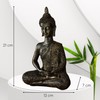 Zen Light Thai Buddha Figurine, Resin, Bronze, 10 x 23