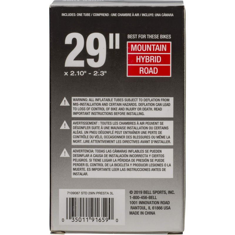 Bell Sports 1007723 Tube 29in Presta Valve