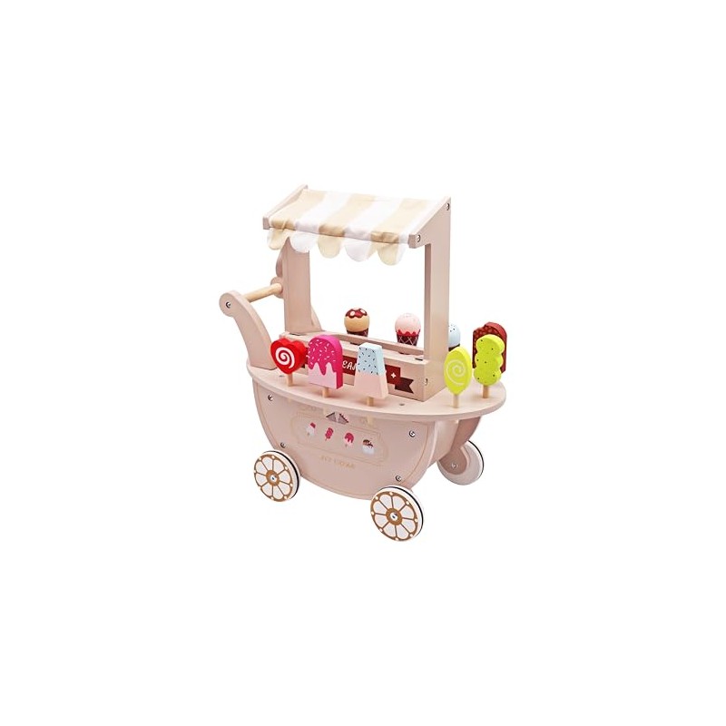 Casa Easter Juguete Carrito de Helados de Madera para Ni
