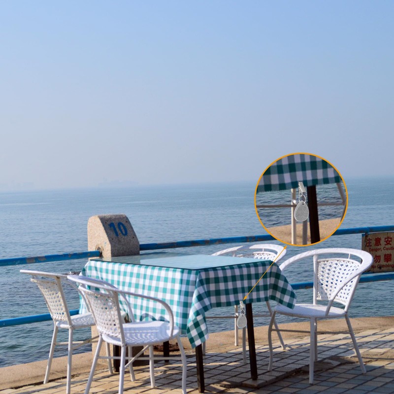 LDXDRU Pack of 24 Tablecloth Weights for Outdoors, Natural Stone