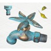 Decorative Solid Brass Starfish Garden Outdoor Faucet with a Brass