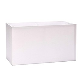 Fabric Lampshade (32 x 16 x 18 cm), for E27 Socket, Square, Replacement Shade for Floor Lamp, Table Lamp, Rectangular, White