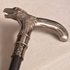 36" Red-Eyed Eagle Head Metal T-Handle Gentleman's Walking Stick,Accessory for