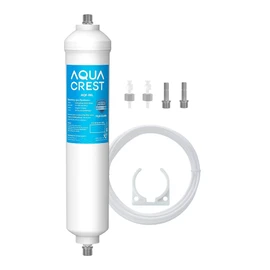 AQUACREST Inline Water Filter for Refrigerator with 1/4-Inch Direct Connect Fittings, 5 Years High Capacity, Idea for Ice Maker, Refrigerator, Under Sink Reverse Osmosis System