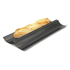My Home 2 Baguette Baking Tray for Baguette, Pizza Strips or Rolls