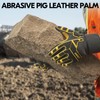 Vgo... Work Gloves Anti Impact Cowhide Touchscreen, Utility Working Gloves