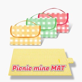 Ultralight Mini Picnic Mat - Portable Camping Mat 2-Person) Green 3ea