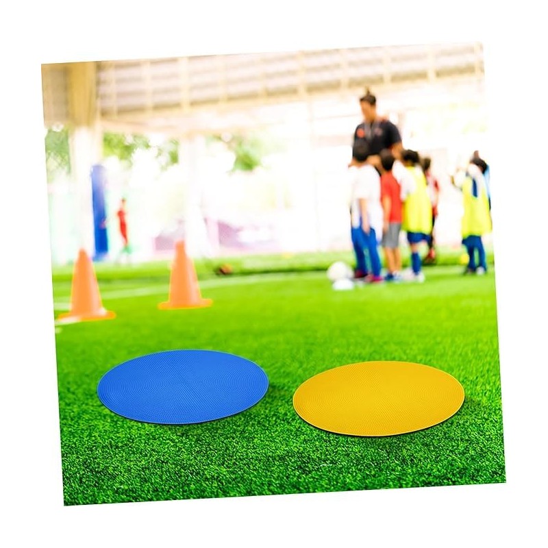 beiqilian 5pcs Football Logo Discs - Rubber Training Circles for