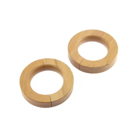 Olive-G Simple Stylish Wooden Rings Magnetic Curtain Tassels Curtain Rings Set of 2