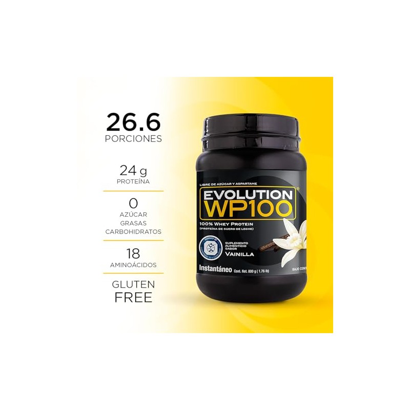 Evolution WP100 Proteína Aislada Suero de Leche Microfiltrada Ultrafiltrada