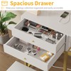 KAI-ROAD Small Makeup Vanity Desk with Lights - White Girls