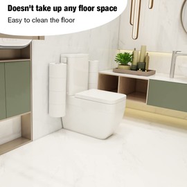 Conworld Toilet Paper Holder for 8 Roll Tissue, Over The Tank Toilet Paper Holder, Stainless Steel Rustproof Toilet Paper Storage Wall Mount, for Bathroom Storage and Organization, Silver, 2 Pack