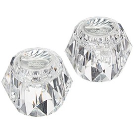 Delta Faucet H61 Knob Handles for 2-Handle Roman Tub Faucets, Clear (sold in pairs)