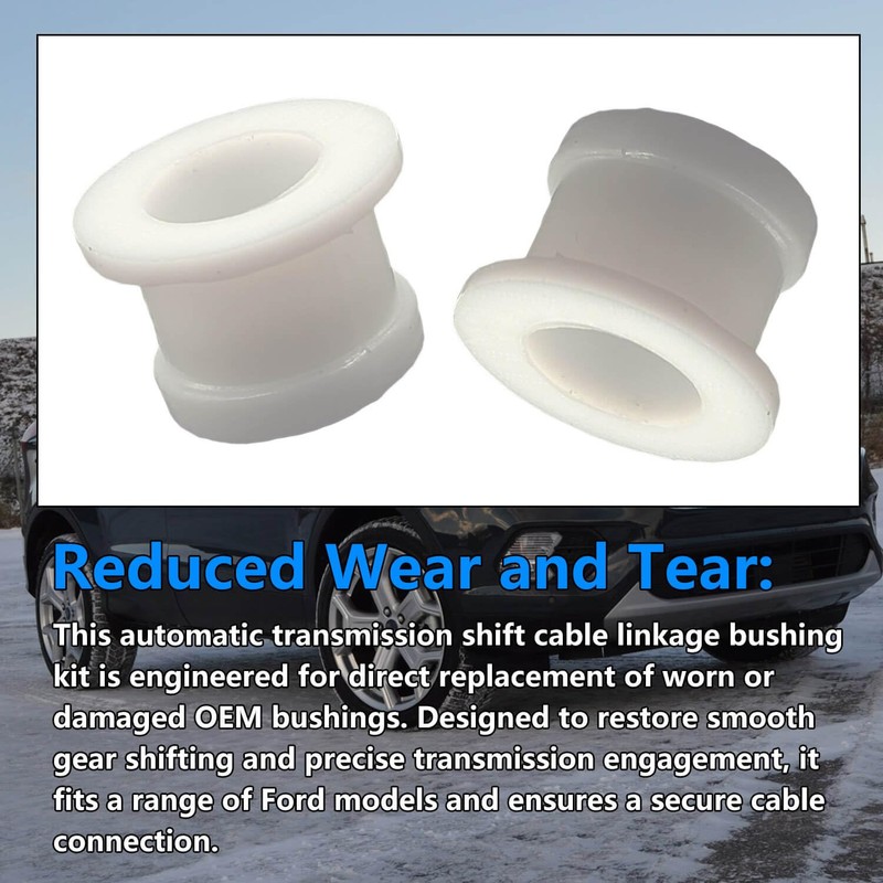 2 PCS Shifter Cable Bushing Kit, Compatible with Ford Edge