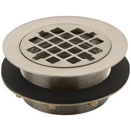 KOHLER Round shower drain for use with plastic pipe, gasket included
