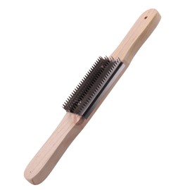 JIVIMOCO 15 Inch Polishing Wheel Rake for Compound Cleaning, Removal of Waste Compounds and Metal, Handle Wood Polishing Steel Rake